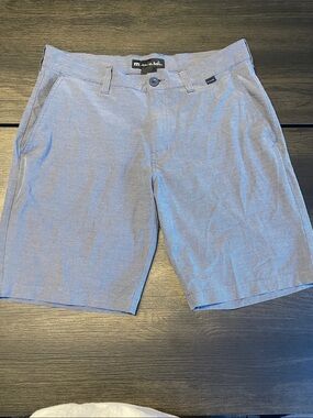 Travis Mathew Light Blue Flat Front Shorts